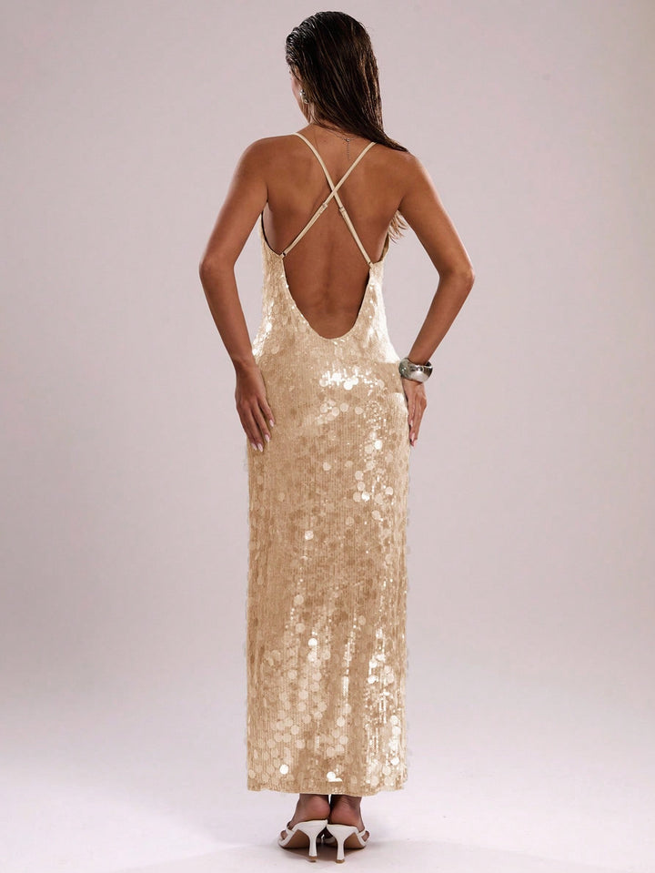 Rochie maxi SHEIN, portocaliu