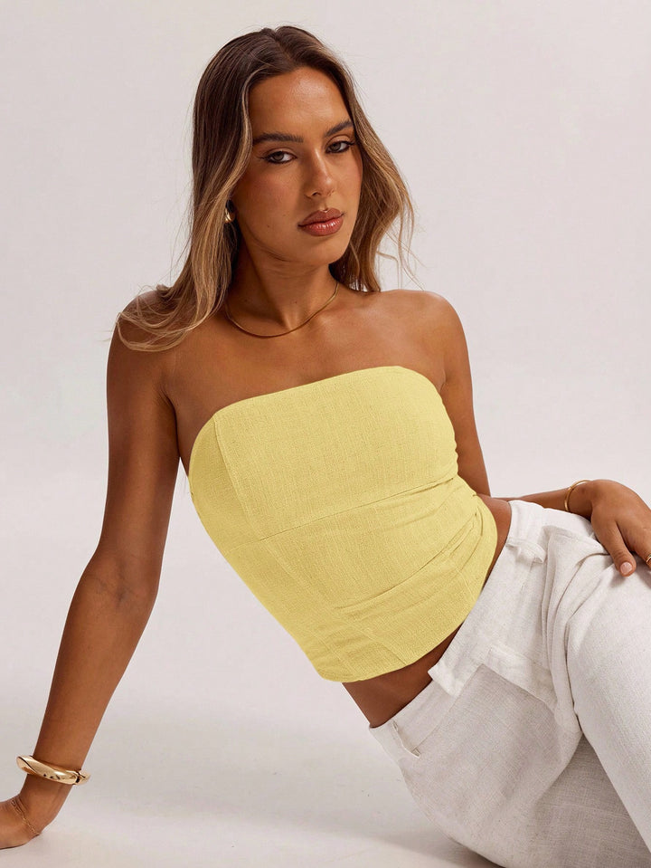 Top SHEIN, galben