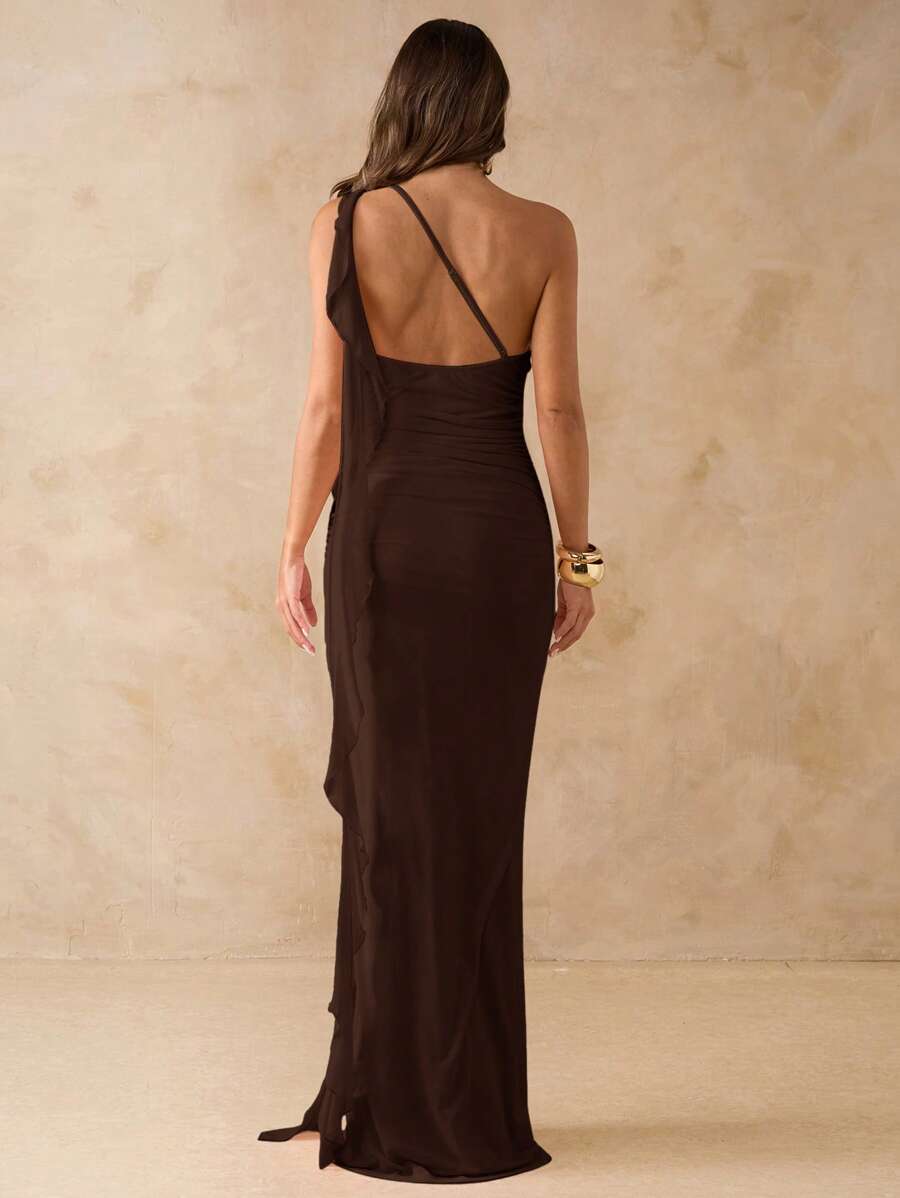 Rochie maxi SHEIN, maro