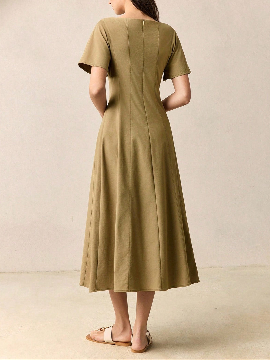 Rochie midi SHEIN, kaki
