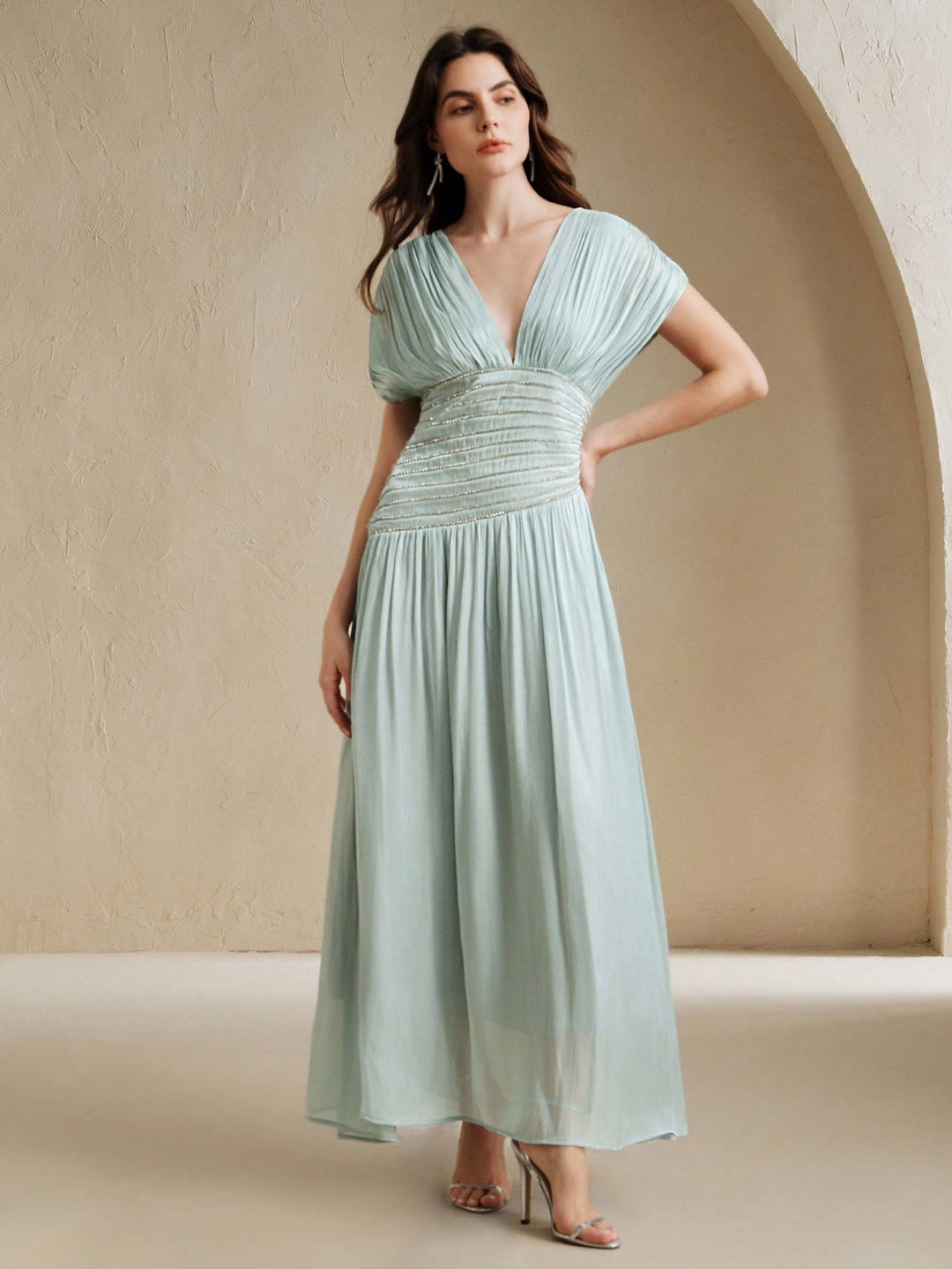 Rochie maxi SHEIN, verde