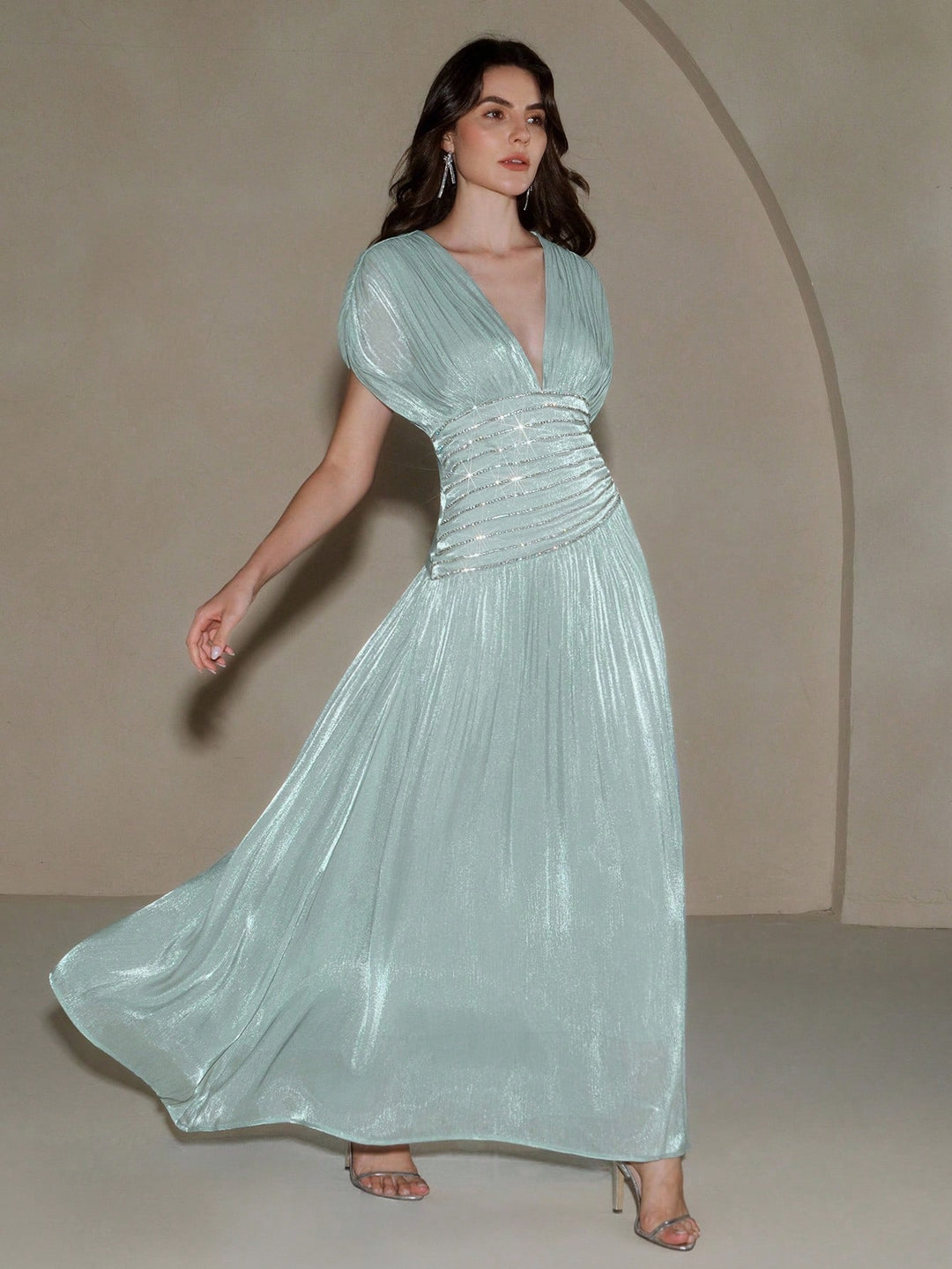 Rochie maxi SHEIN, verde