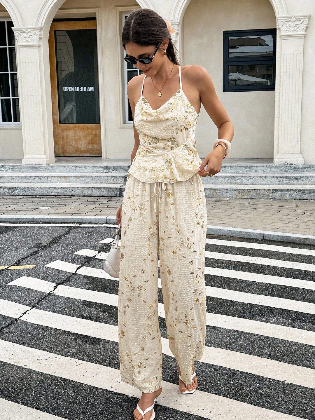 Pantaloni SHEIN, portocaliu