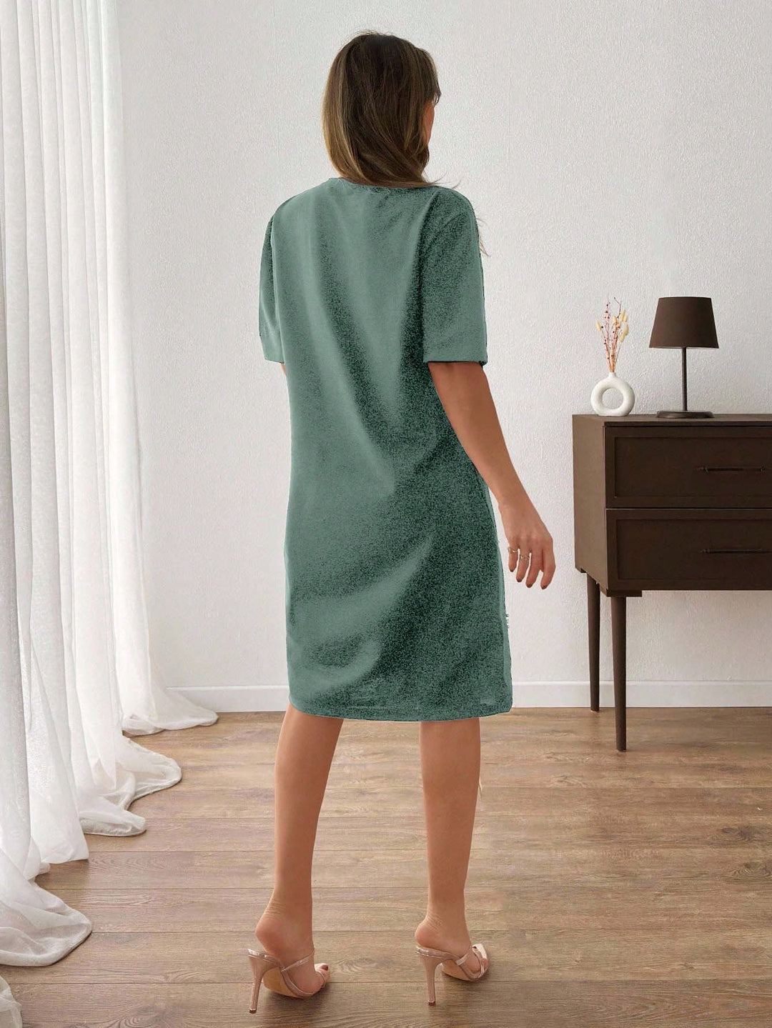 Rochie midi SHEIN, verde