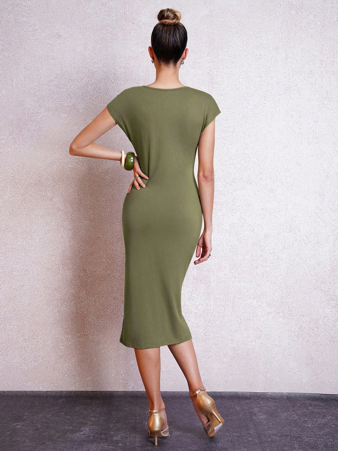 Rochie midi Shein, verde