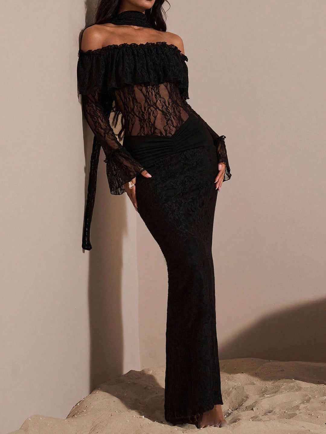 Rochie maxi SHEIN, negru