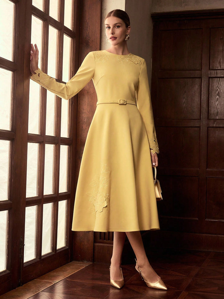 Rochie midi SHEIN, galben