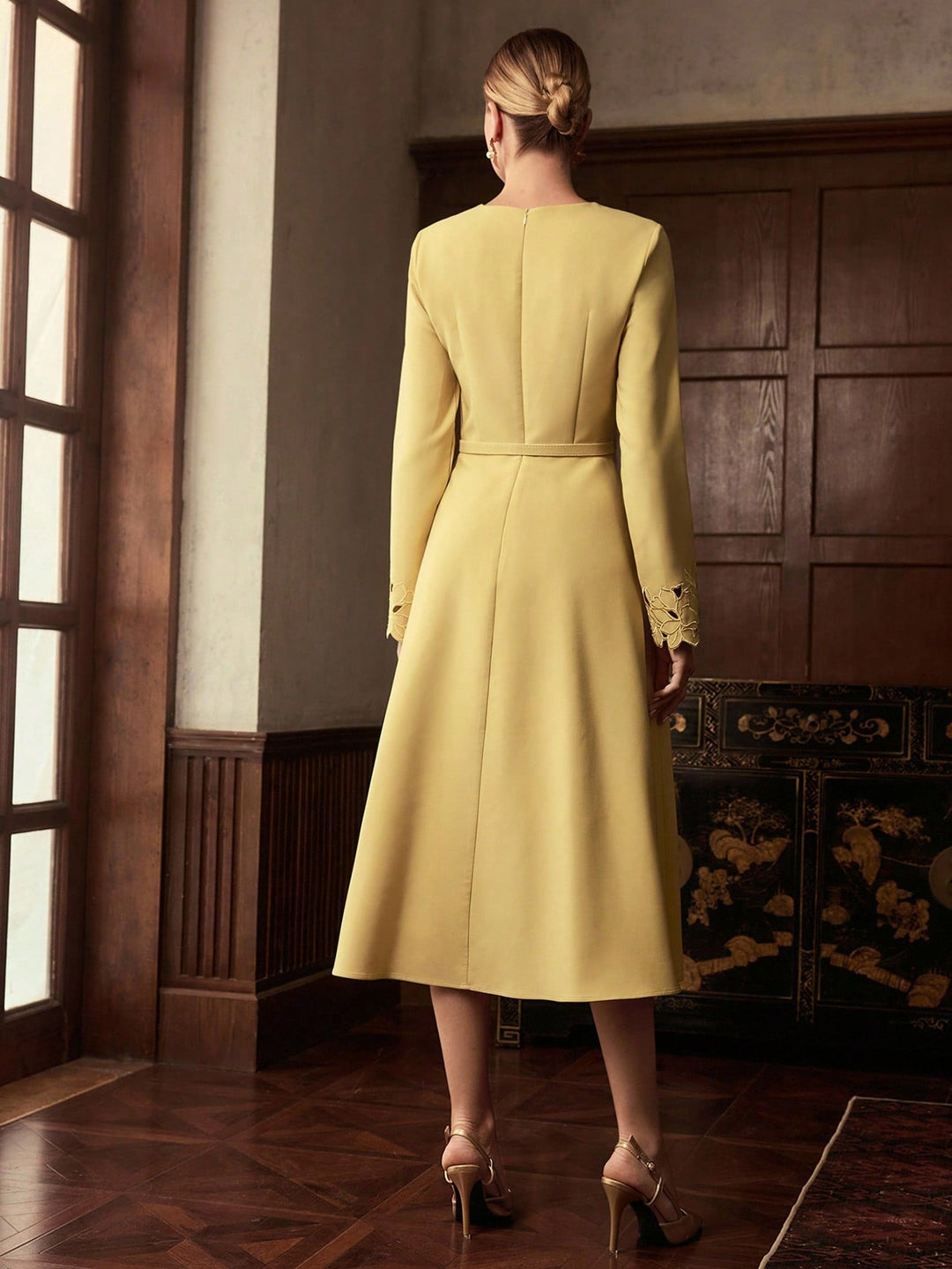 Rochie midi SHEIN, galben