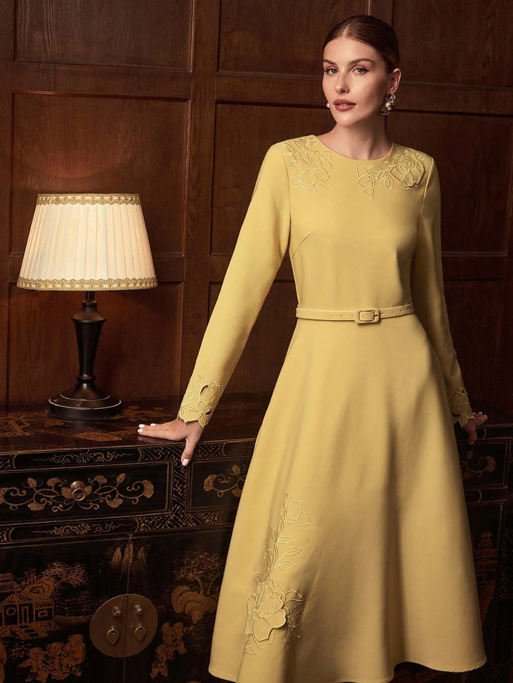 Rochie midi SHEIN, galben