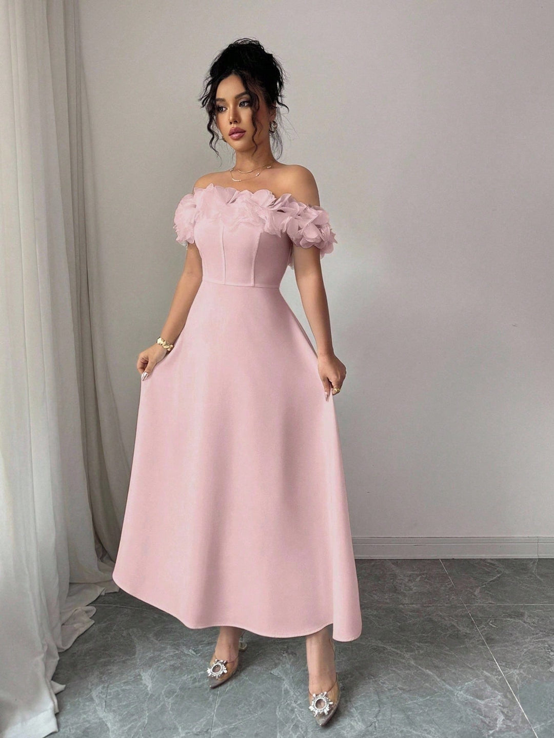 Rochie maxi SHEIN, roz