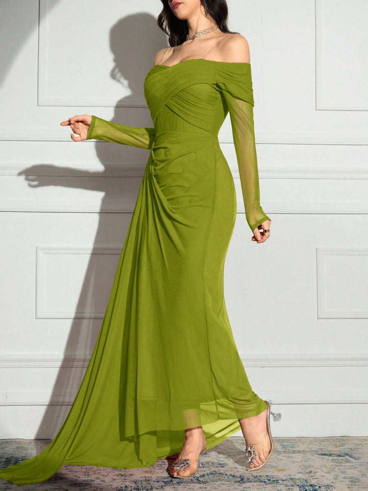 Rochie maxi SHEIN, verde