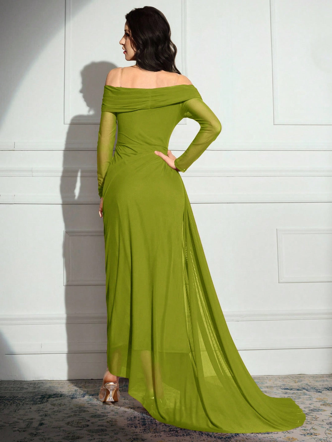 Rochie maxi SHEIN, verde