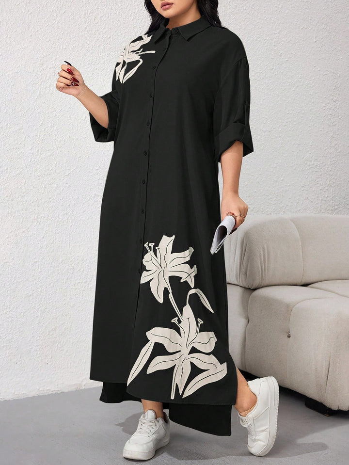 SHEIN maxi ruha, fekete
