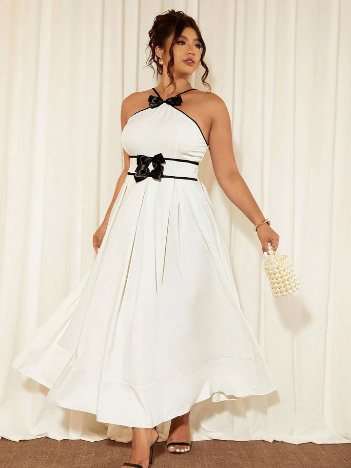SHEIN maxi ruha, krémszínű