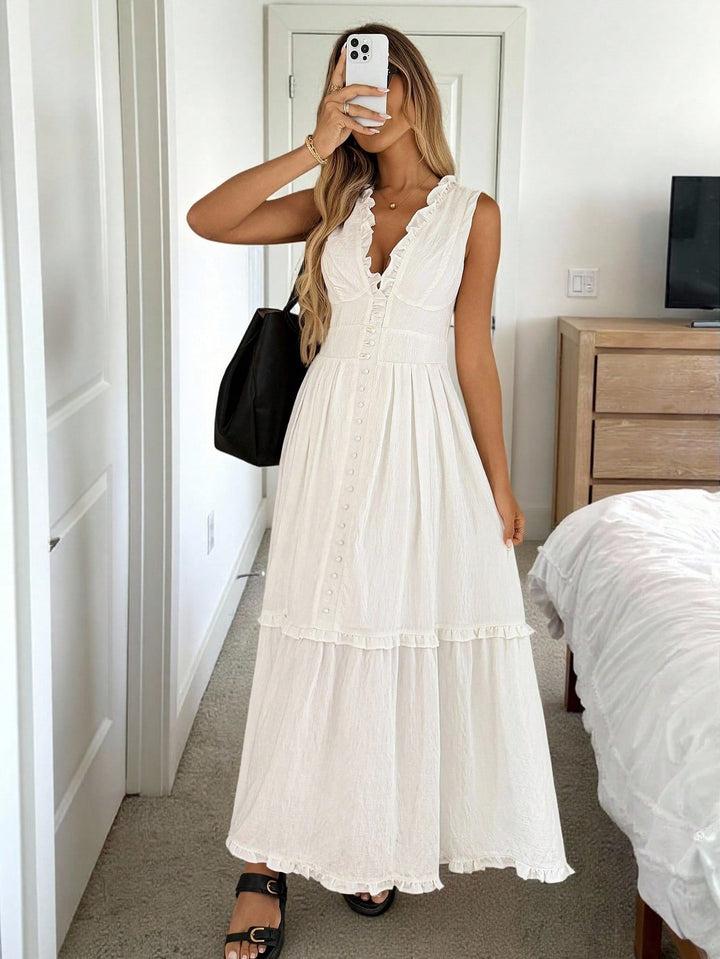 Rochie maxi SHEIN, alb