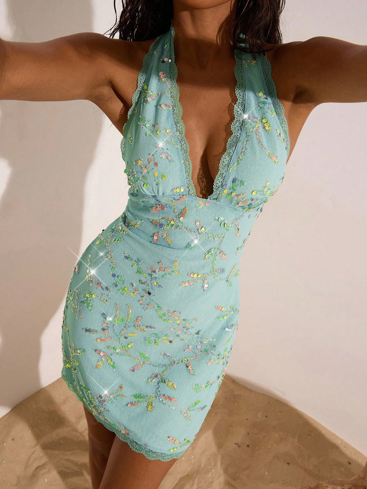 Rochie mini SHEIN, verde