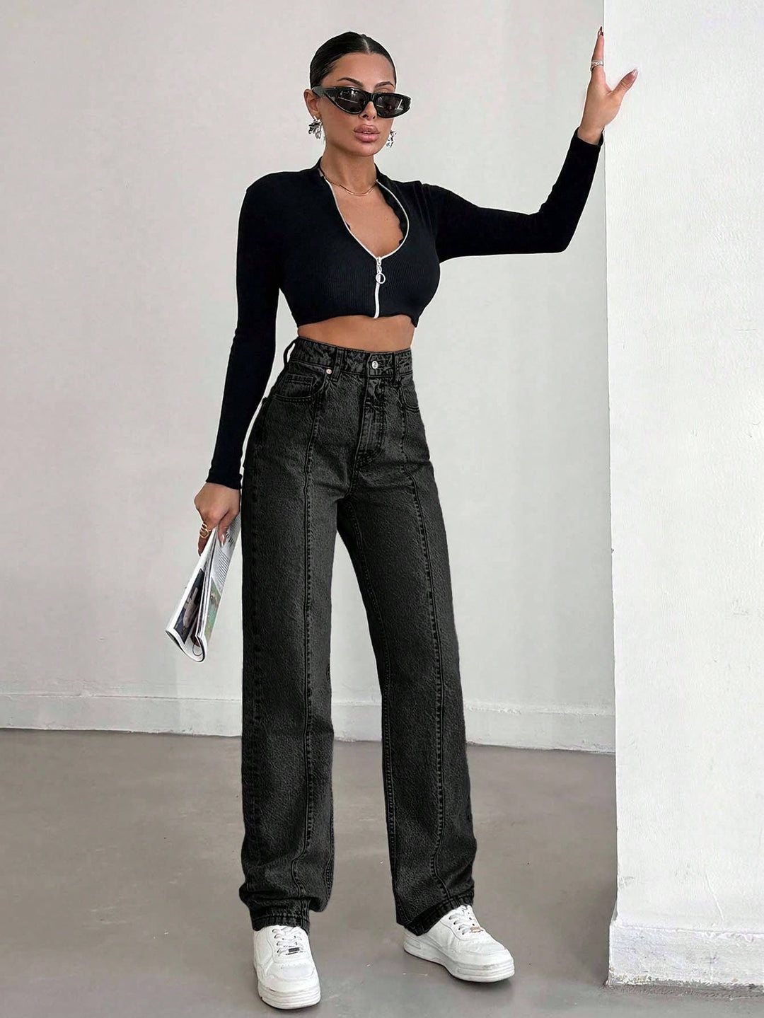 Jeans SHEIN, negru