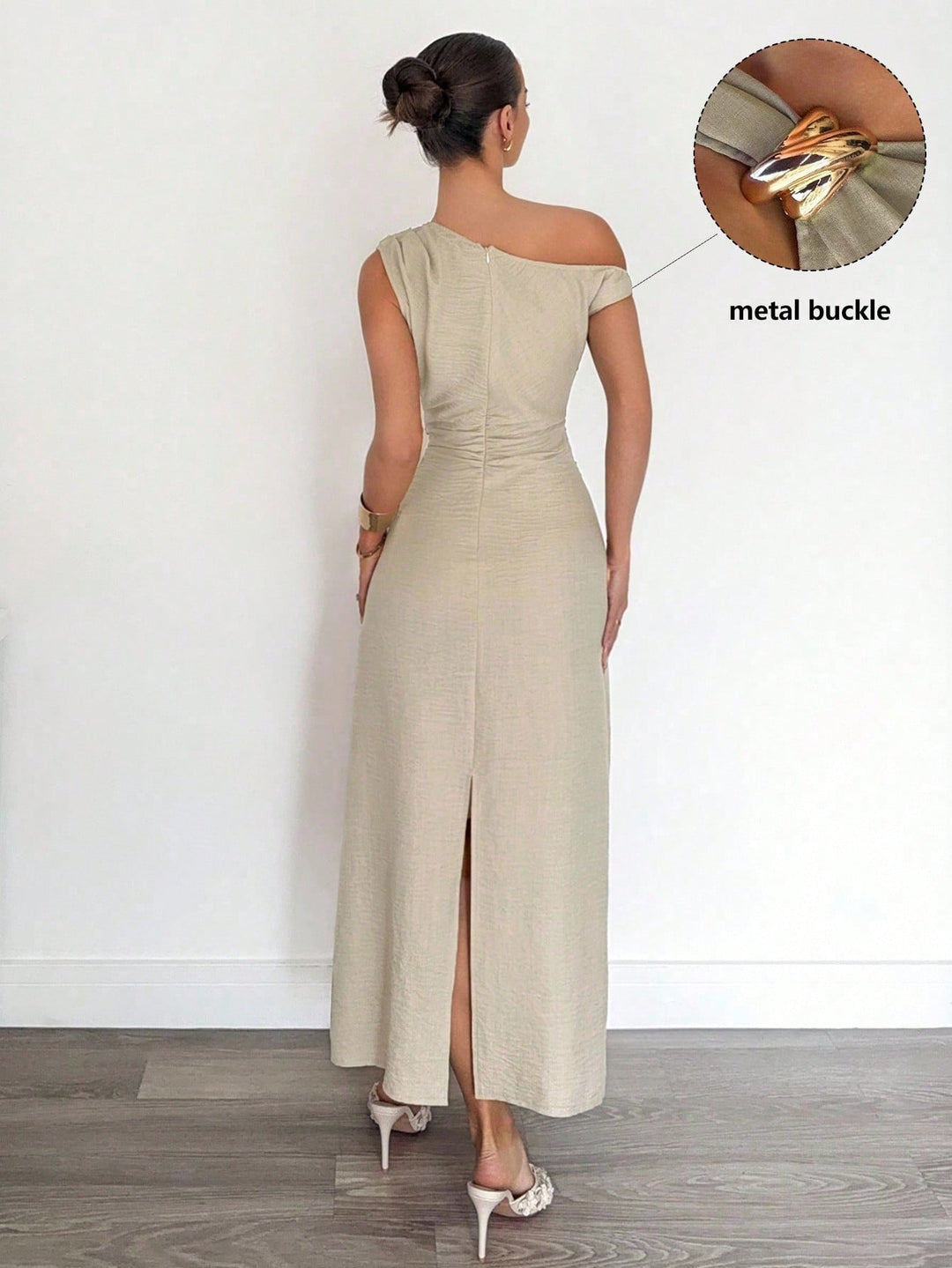 Rochie maxi SHEIN, bej