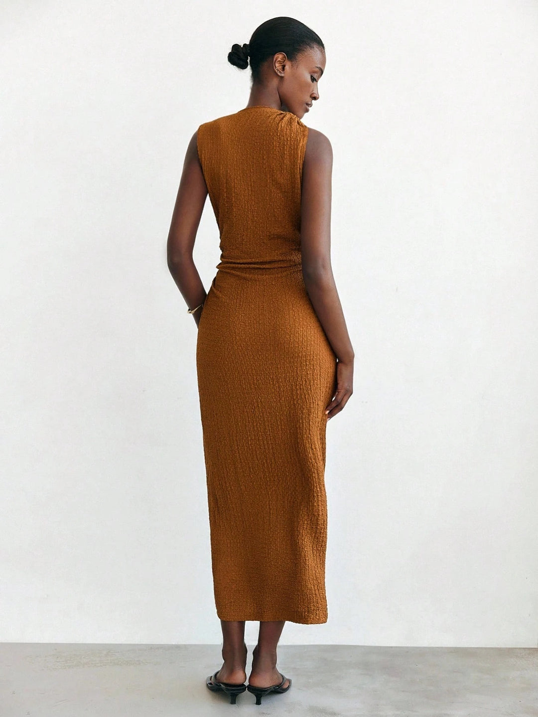 Rochie midi SHEIN, maro