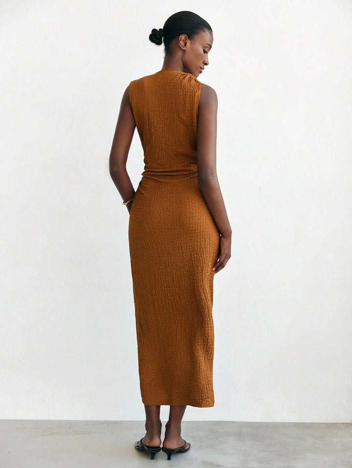 Rochie midi SHEIN, maro