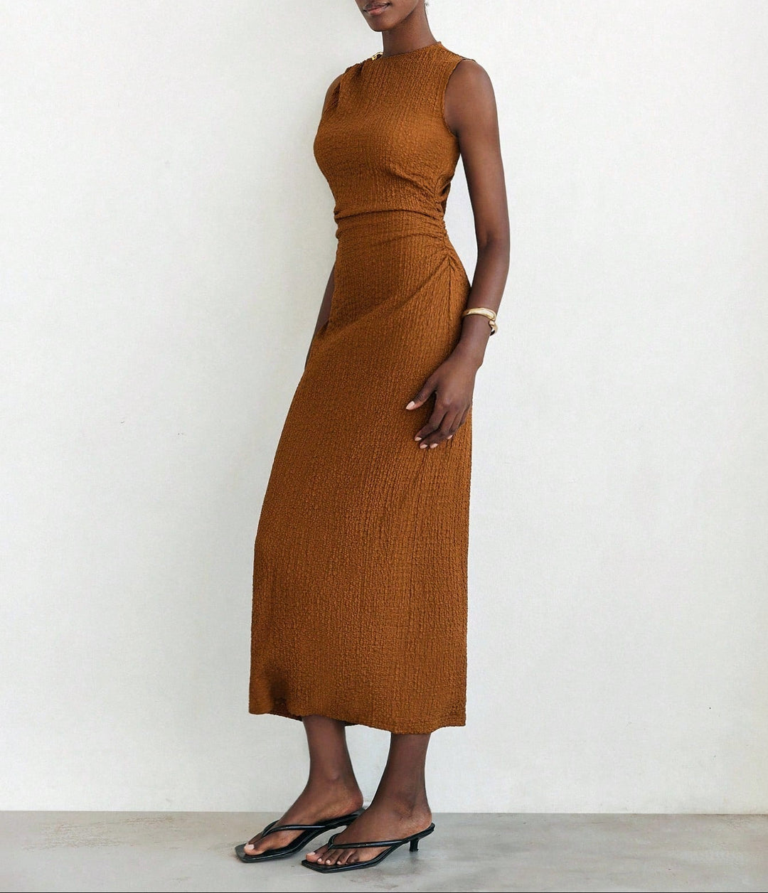 Rochie midi SHEIN, maro