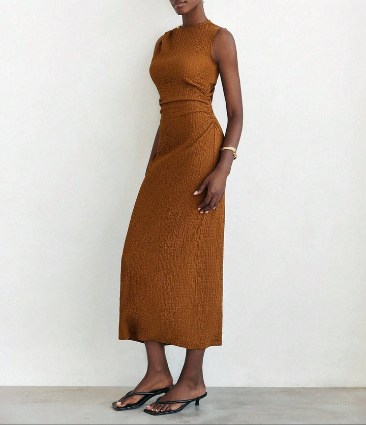 Rochie midi SHEIN, maro