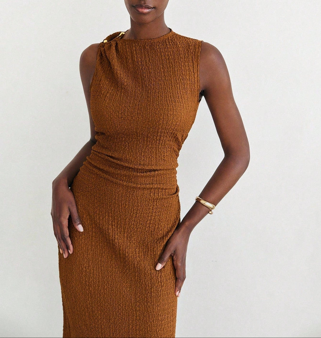 Rochie midi SHEIN, maro