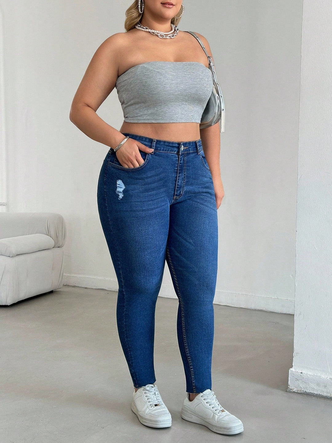 Jeans SHEIN, albastru