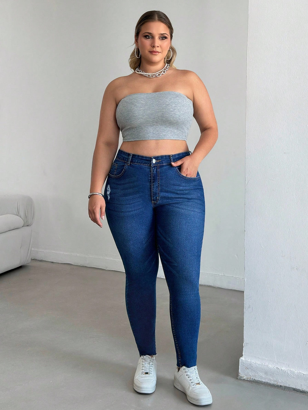 Jeans SHEIN, albastru