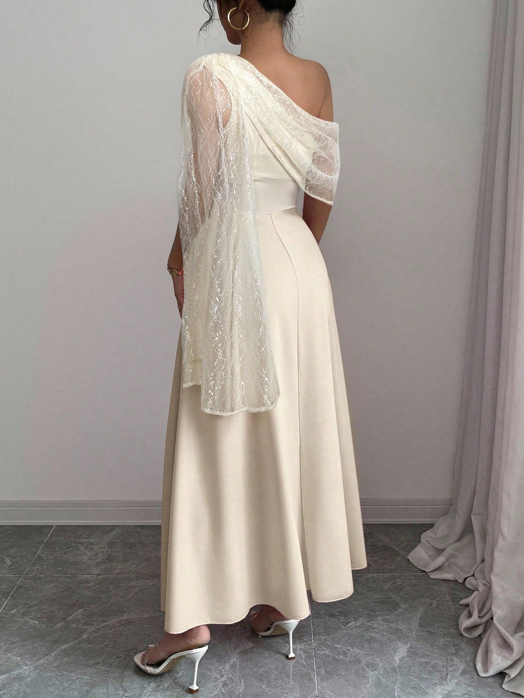 Rochie maxi SHEIN, bej