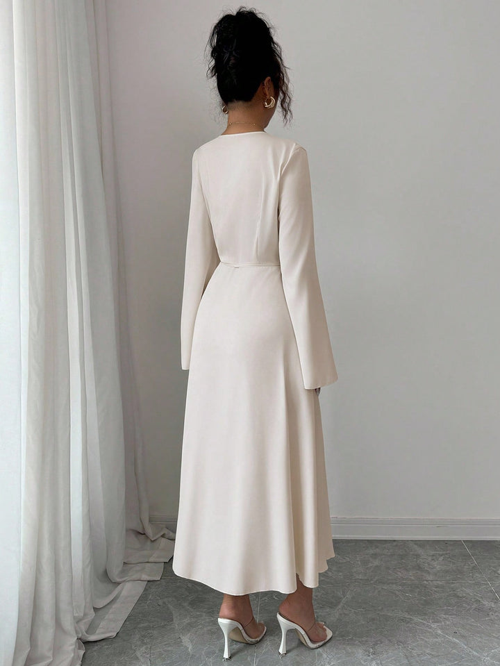Rochie maxi SHEIN, crem