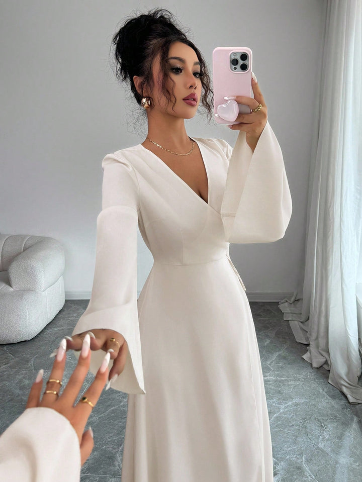 Rochie maxi SHEIN, crem