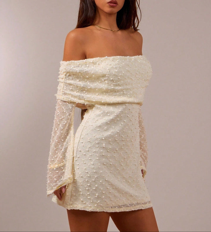 Rochie mini Shein, crem