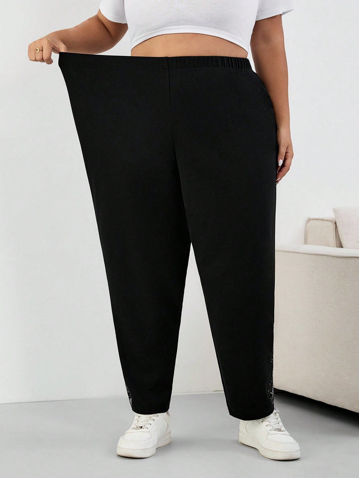 Pantaloni Shein Curve+, negru