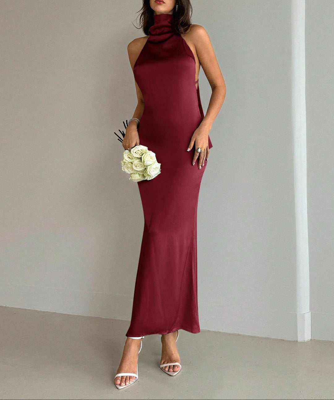 Rochie maxi Shein, vișiniu