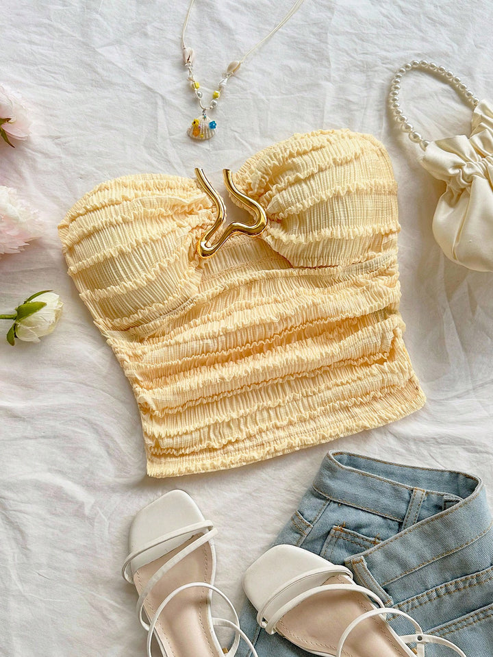 Top SHEIN, galben