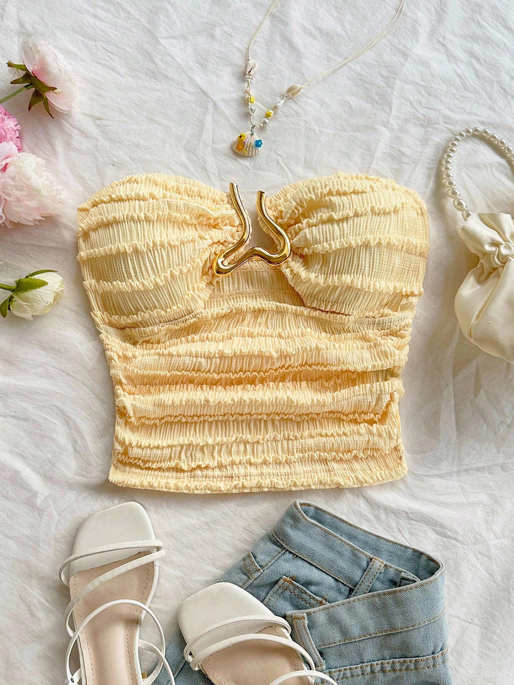 Top SHEIN, galben