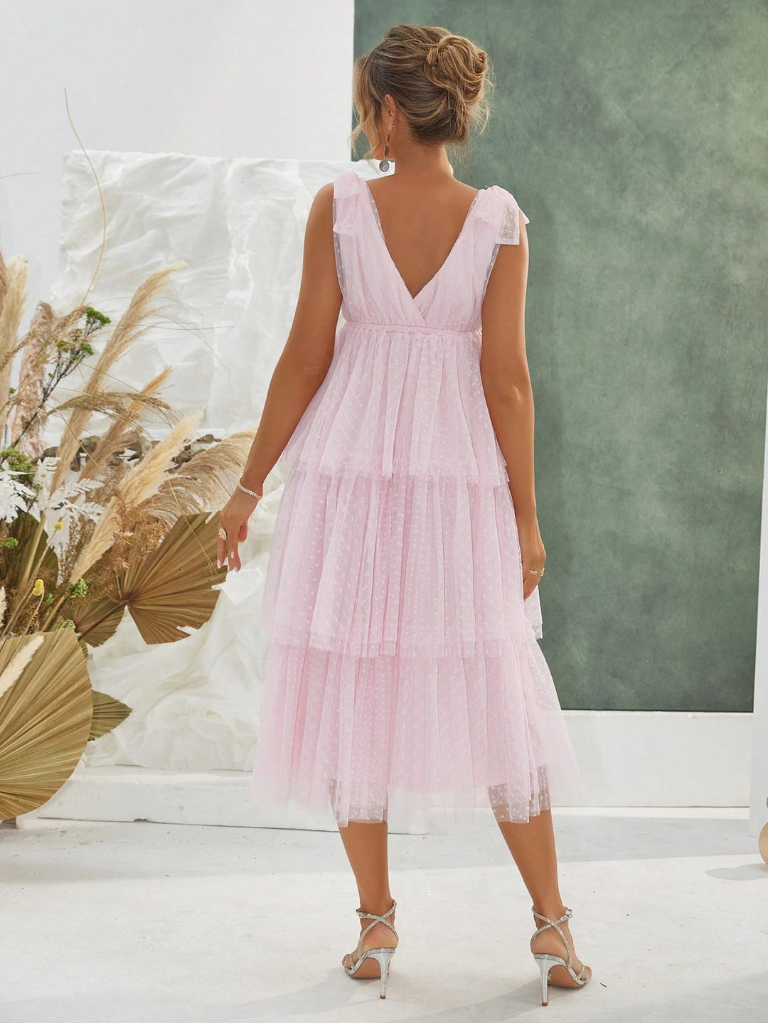 Rochie midi SHEIN, roz