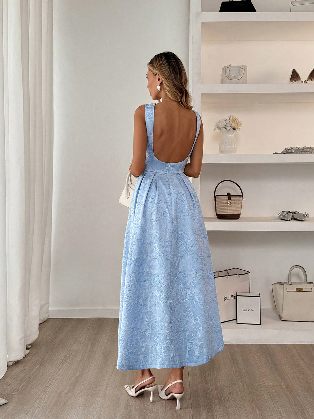 Rochie midi SHEIN, albastru