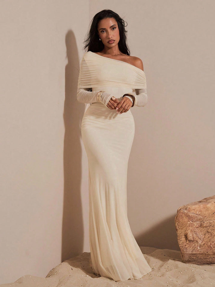 Rochie maxi SHEIN, bej