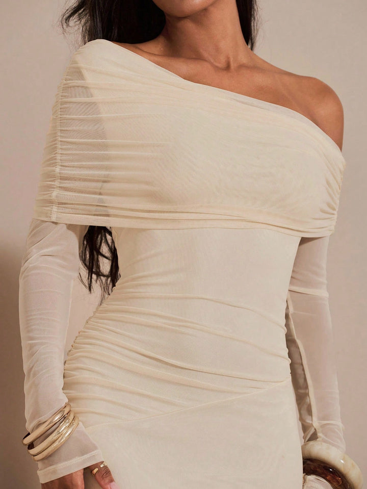 Rochie maxi SHEIN, bej