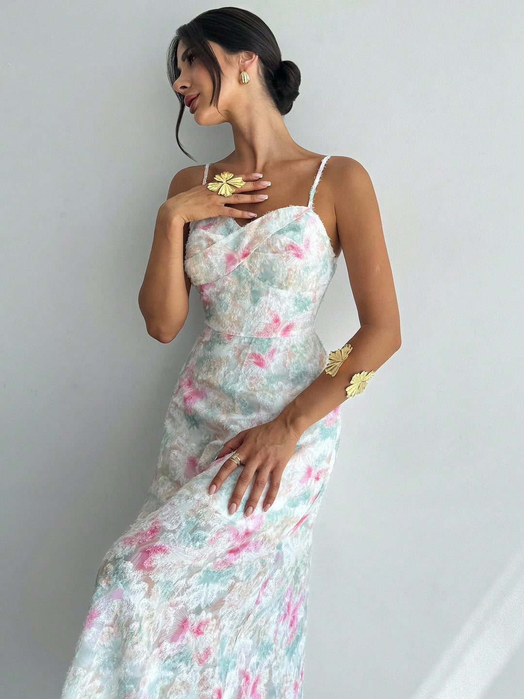 Rochie midi SHEIN, mix culori