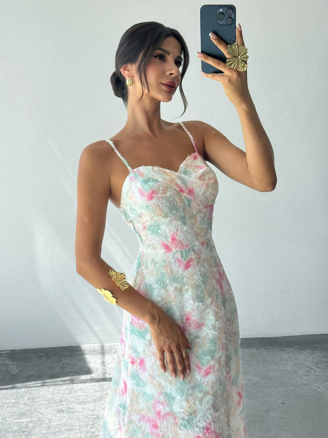 Rochie midi SHEIN, mix culori