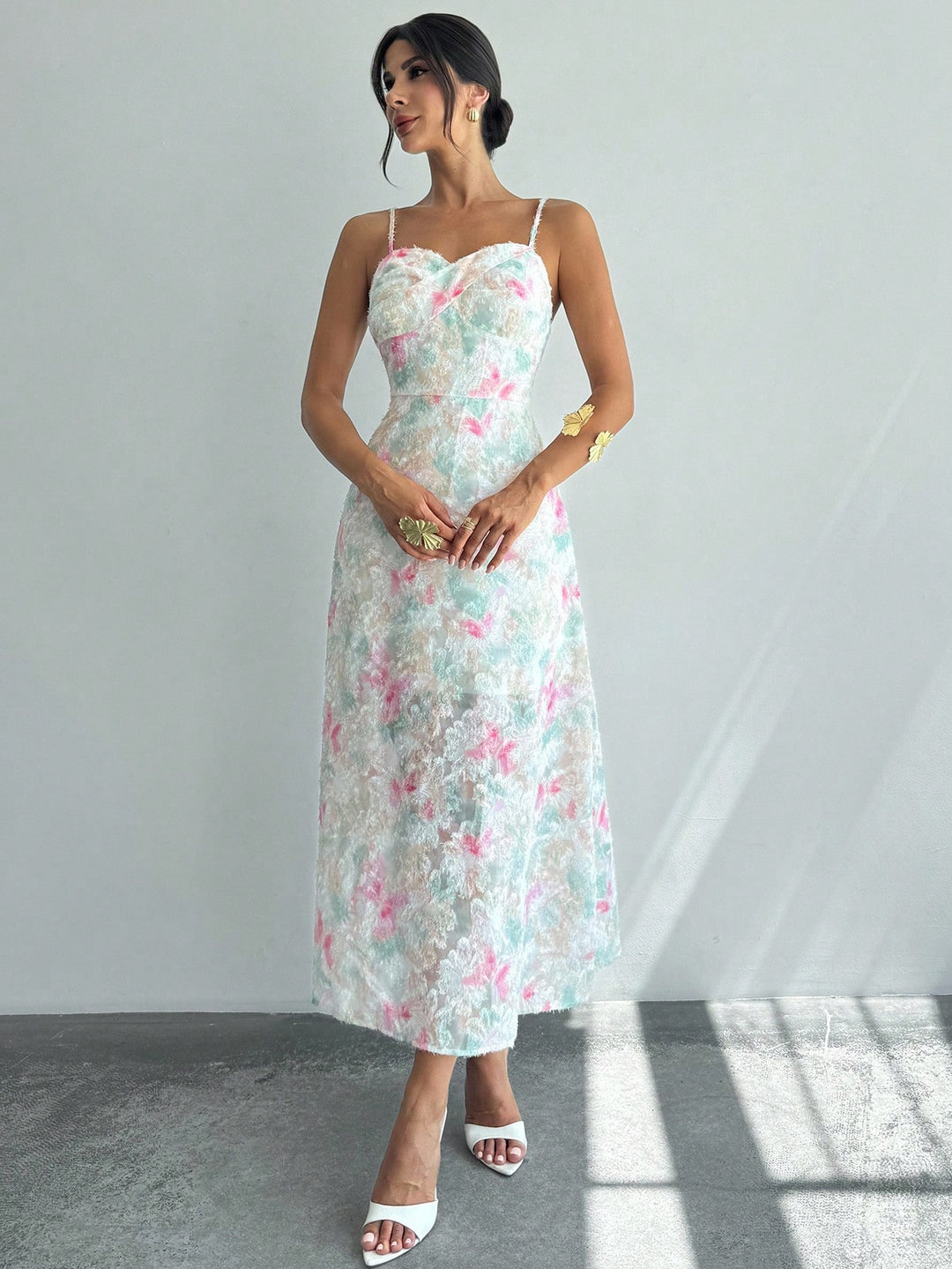 Rochie midi SHEIN, mix culori