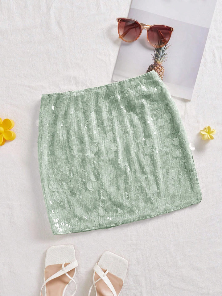 Fustă mini SHEIN, verde