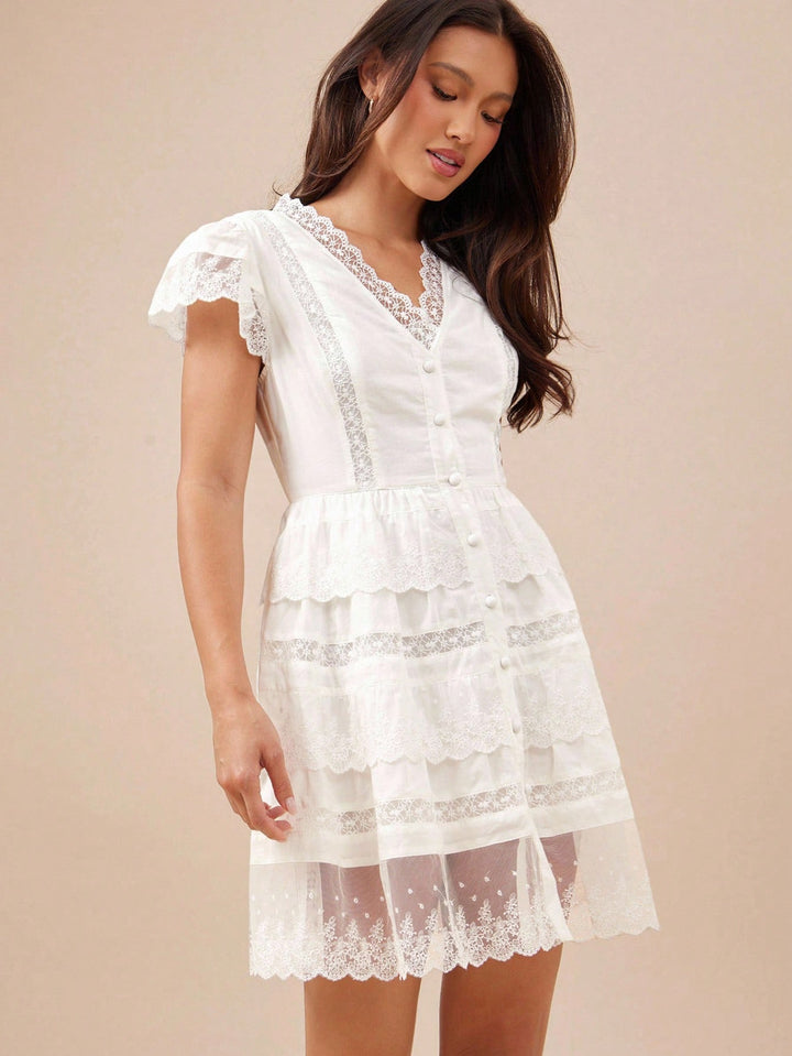 Rochie scurtă SHEIN, alb
