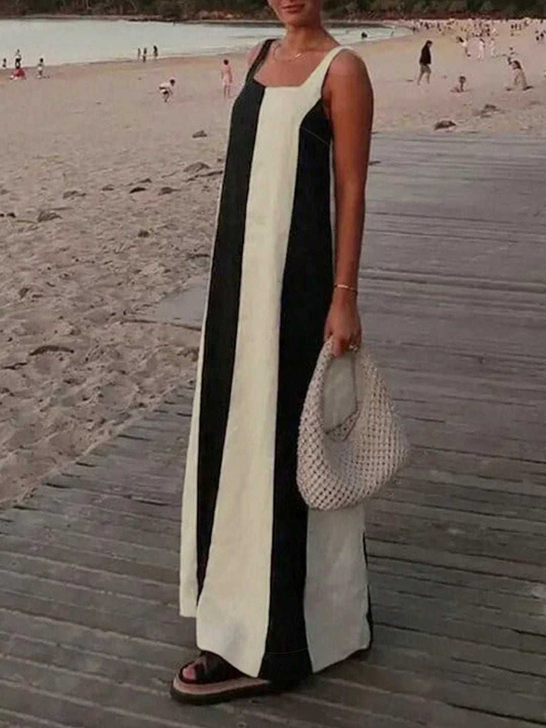 Rochie maxi SHEIN, bej