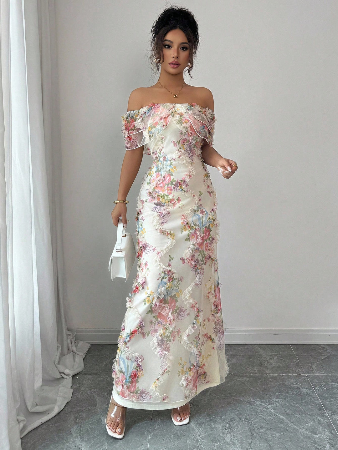 Rochie maxi SHEIN, mix culori