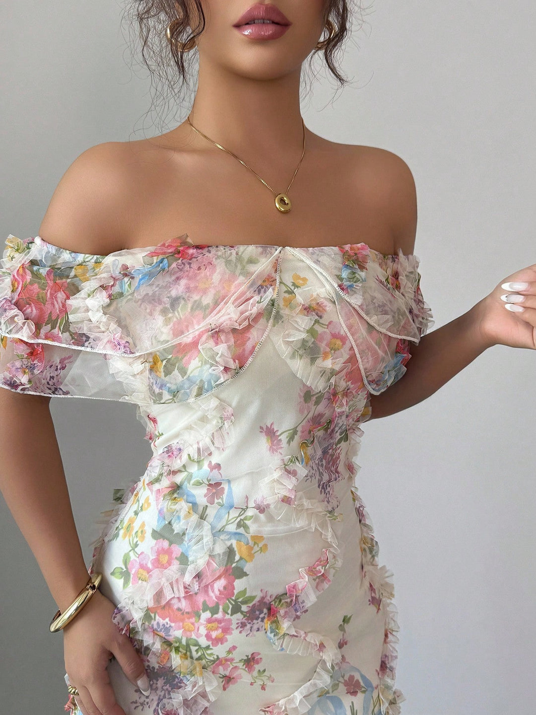 Rochie maxi SHEIN, mix culori
