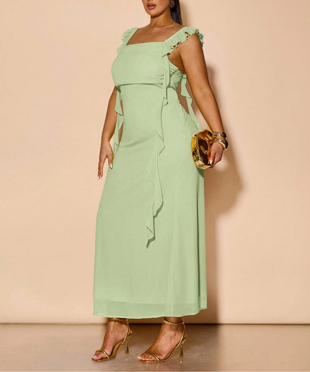 Rochie maxi SHEIN, verde